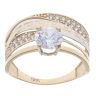 14ct Yellow And White Gold Single Stone Signet Ring