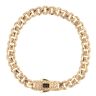 14ct Yellow Gold Monaco Classic Alternate Flex Lock Curb Bracelet 8"