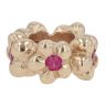 14ct Yellow Gold Pandora Ruby Flower Spacer Charm