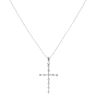 9ct White Gold 0.20ct Brilliant Cut Diamond Cross Pendant and Chain 18"