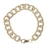 9ct Yellow Gold Patterned Curb Bracelet 8.5"