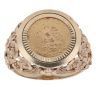9ct Yellow Gold Dos Pesos Coin Ring