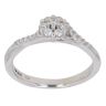 9ct White Gold 0.22ct Brilliant Cut Diamond Cluster Ring