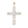 14ct Yellow Gold Greek Key Crucifix Pendant