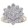 9ct Yellow Gold Cubic Zirconia Cluster Ring