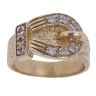 9ct Yellow Gold Cubic Zirconia Buckle Ring