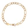 9ct Yellow Gold Figaro Bracelet 7.5"