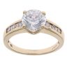 9ct Yellow Gold Cubic Zirconia Solitaire Ring