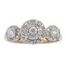 9ct Yellow Gold Diamond 3 Cluster Ring by Anya Belle