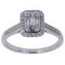18ct White Gold 0.33ct Baguette And Brilliant Cut Diamond Cluster Ring