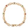 14ct Yellow Gold Multi Gemstone Bracelet 7.5"
