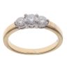 18ct Yellow Gold 0.50ct Brilliant Cut Diamond Trilogy Ring