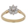 18ct Yellow Gold 0.25ct Diamond Cluster Ring