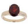 9ct Yellow Gold Garnet Single Stone Ring