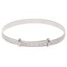 Silver Child's Greek Key Expanding Bangle By Icesia