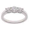 18ct White Gold 0.75ct Brilliant Cut Diamond Graduated Trilogy Ring