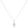 18ct White Gold 1.00ct Brilliant Cut Diamond Cluster Pendant And Chain 18"