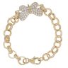 9ct Yellow Gold Cubic Zirconia Butterfly Bracelet 6.5"