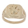 9ct Yellow Gold Welsh Feathers Signet Ring