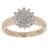 9ct Yellow Gold 0.25ct Brilliant Cut Diamond Cluster Ring