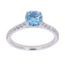 18ct White Gold 1.20ct Vivid Blue and Colourless Brilliant Cut Lab Grown Diamond Solitaire Ring