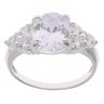 Silver Cubic Zirconia Stone Set Ring by Icesia