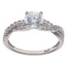 9ct White Gold Cubic Zirconia Single Stone Ring
