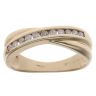 9ct Yellow Gold 0.25ct Brilliant Cut Diamond Crossover Ring