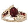 9ct Yellow Gold Garnet Single Stone Ring