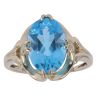 9ct Yellow Gold Blue Topaz Single Stone Ring