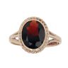 9ct Yellow Gold Garnet Single Stone Ring