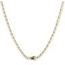 14ct Yellow Gold Monaco Patterned Curb Alternate Flex Lock Chain 20"