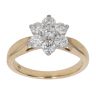 18ct Yellow Gold 0.75ct Brilliant Cut Diamond Daisy Cluster Ring