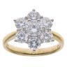 18ct Yellow Gold 2.30ct Brilliant Cut Diamond Daisy Cluster Ring