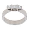 18ct White Gold 0.65ct Princess Cut Diamond Trilogy Ring