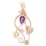 9ct Yellow and Rose Gold Amethyst Vine of Life Clogau Charm