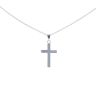 Silver Plain Cross Pendant And 18" Chain by Icesia