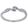 9ct White Gold 0.10ct Brilliant Cut Diamond Twist Solitaire Ring