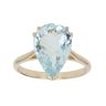9ct Yellow Gold Aquamarine Single Stone Ring