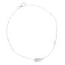 Silver Cubic Zirconia Angel Wing Bracelet 7"