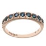 9ct Yellow Gold Sapphire Half Eternity Ring