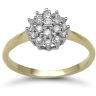 9ct Yellow Gold 0.27ct Diamond Cluster Ring