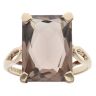 9ct Yellow Gold Smoky Quartz Single Stone Ring