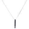 9ct White Gold 0.01ct Diamond Bar Pendant and Chain 18"
