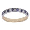 18ct Yellow And White Gold 0.10ct Diamond And Sapphire Ring