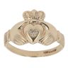 9ct Yellow Gold 0.01ct Diamond Claddagh Ring