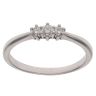 9ct White Gold 0.25ct Brilliant Cut Diamond Trilogy Ring