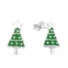 Silver 5x9mm Tree Stud Earrings