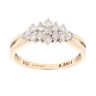 9ct Yellow Gold 0.50ct Brilliant Cut Diamond Cluster Ring