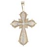 9ct Yellow Gold Cubic Zirconia Fancy Cross Pendant